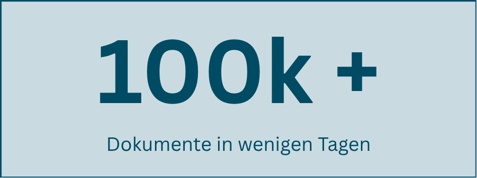 100k + Dokumente